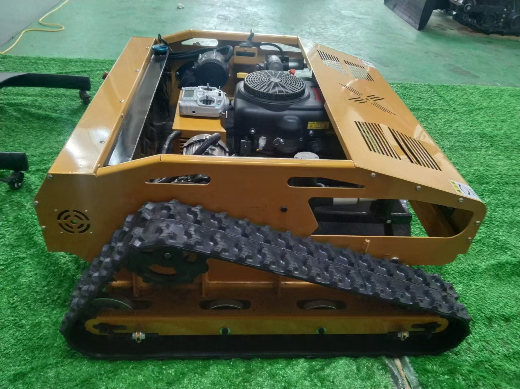 Heavy-duty tracked mower field video