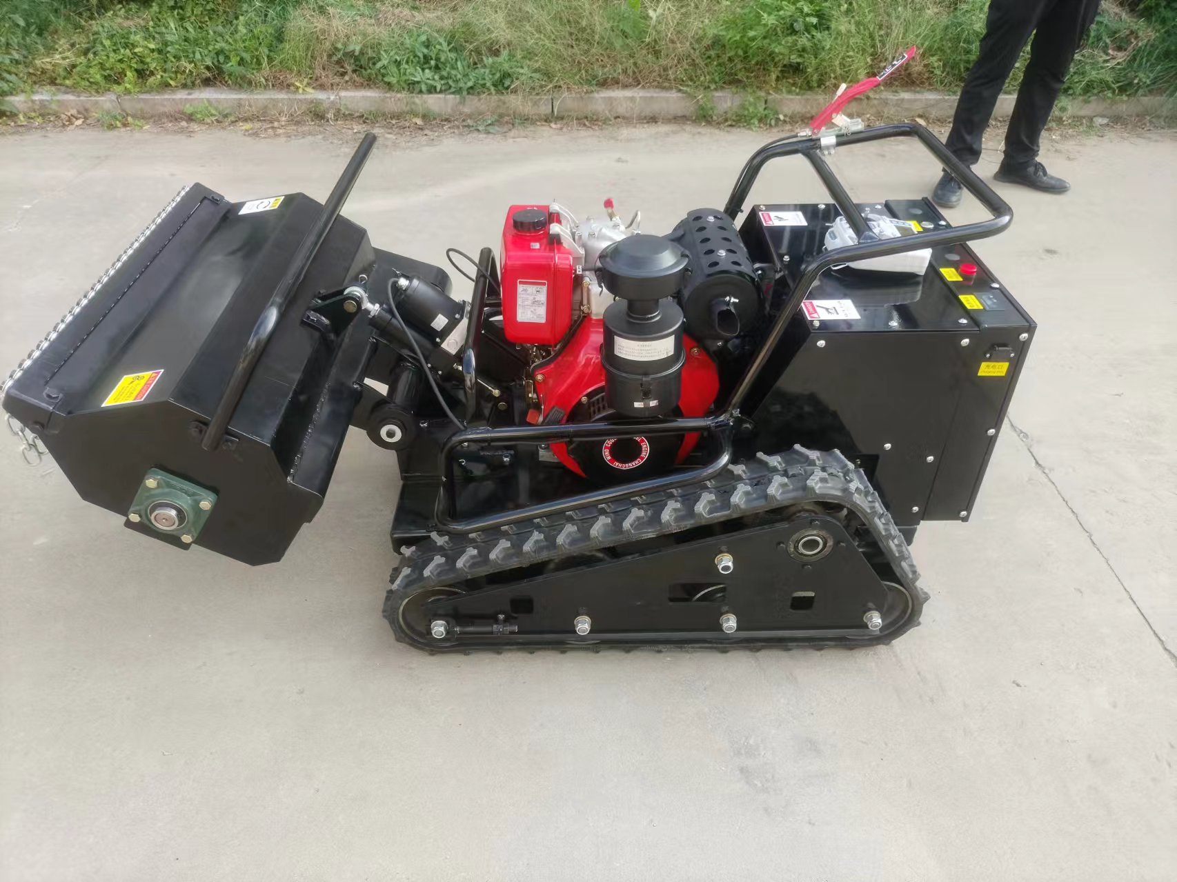 Tracked flail mower