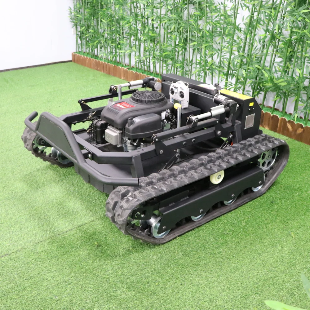Tracked mower for slope maintenance
